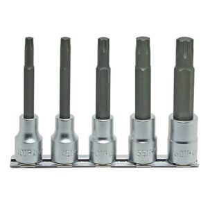Koken RS4025/5IP Torx Plus Bit Socket Set on Rail 5pc 1/2"Dr 40IP-60IP 100mm