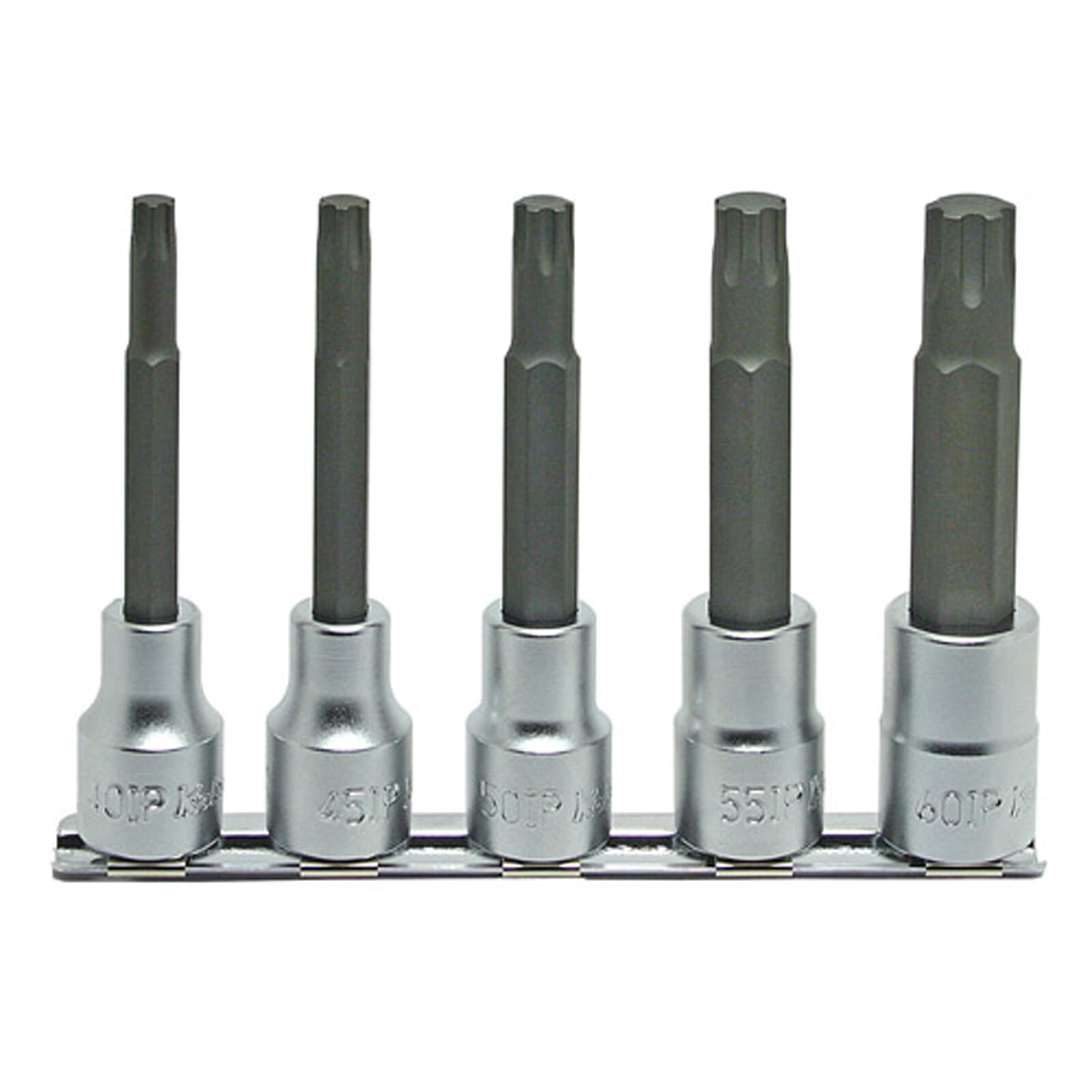 Koken RS4025/5IP Torx Plus Bit Socket Set on Rail 5pc 1/2"Dr 40IP-60IP 100mm