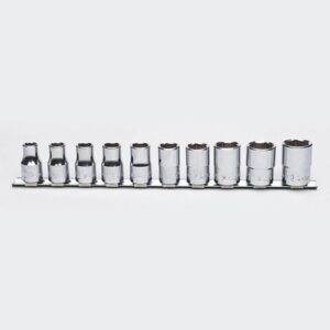 Koken RS4400M Socket Set On Rail 6pt 10pc 1/2 "Dr 10-22mm
