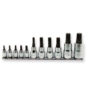 Koken RSX025IP Torx Plus Bit Socket Set on Rail 11pc 1/4"Dr 10IP-27IP