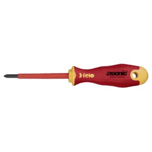 Felo 415 Ergonic Screwdriver Pozi #1 x 80mm Insulated Hardened Tip