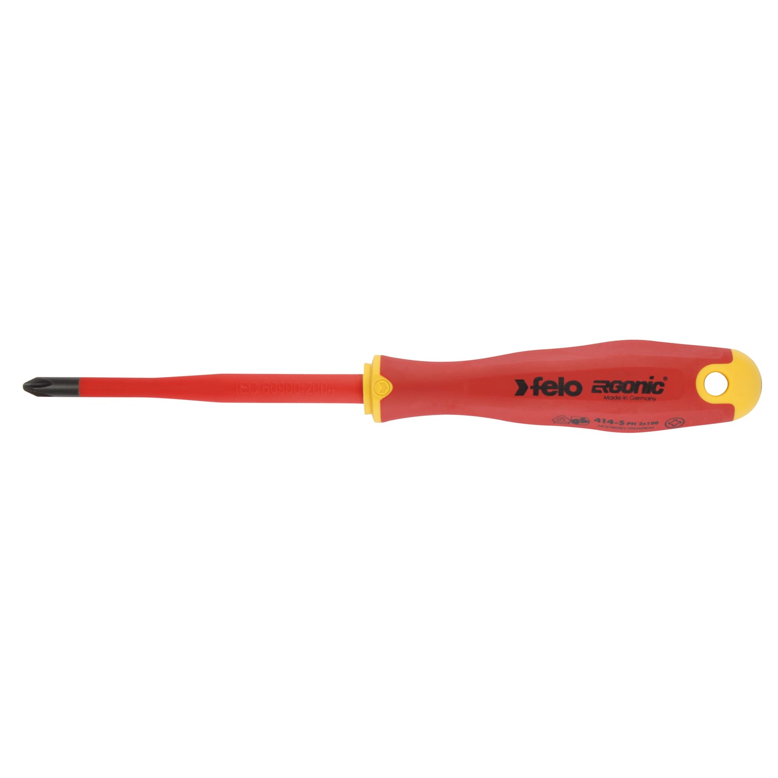Felo 419 Ergonic E-slim Screwdriver Square #2 x 125mm Insulated Hardened Tip