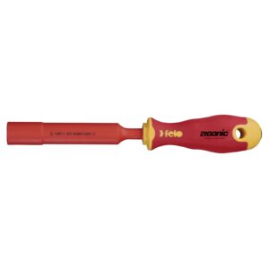 Felo 419 M-Tec Nut Driver Spring Loaded Hex 13 x 125mm Insulated