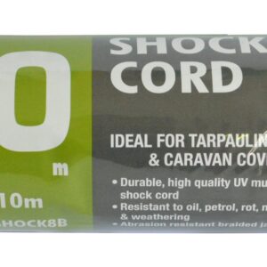 Xcel Shockcord - Black 8mm x 10 metre Hank