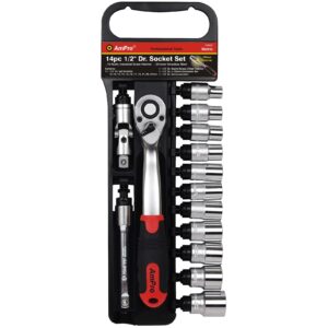 AmPro Socket Set 1/2"Dr 10-24mm 6pt 14pc (Open Rack Type)