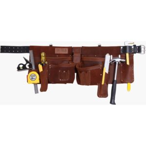 Taurus Tough Full Leather Super Yankee Tool Belt Apron LH Brown