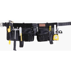 Taurus Tough Full Leather Super Yankee Tool Belt Apron RH Black