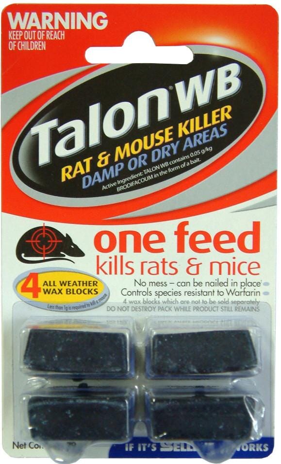 Talon Rat & Mouse Killer Waxed Baits 72grams