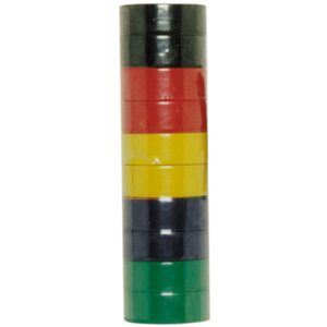 Upgrade PVC Insulation Tape 20metre x 18mm 2 x Black/Blue/Yellow/Red/Green