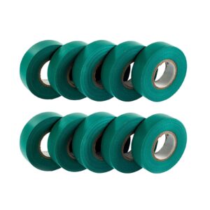 Upgrade PVC Insulation Tape 20metre x 18mm Green Packet Of 10