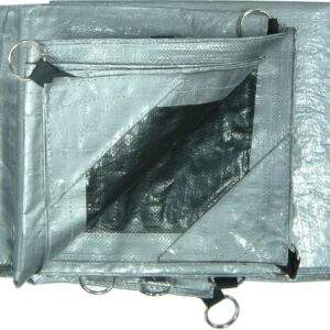 Xcel Tarpaulin - Heavy Duty Silver with O-Ring Eyelets 3m x 3.6m