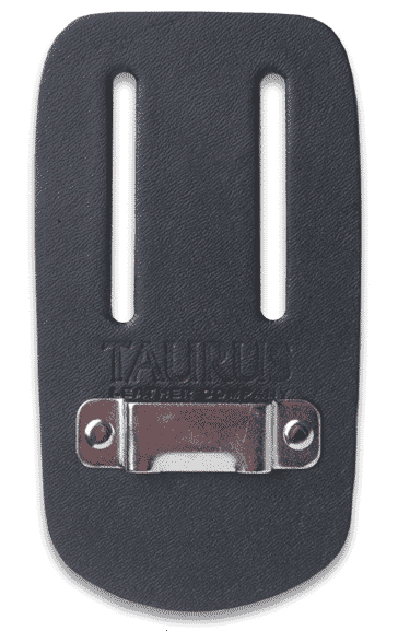 Taurus Tough Full Leather Tape Clip Zinc Plated Steel Black