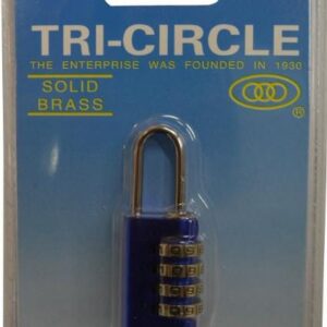 Tri-Circle Suitcase Padlock - Aluminium Body 4-Row Combination 21mm