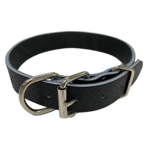 Taurus Tough Full Leather Drover Dog Collar Top Dee 30 mm x 660 mm Black