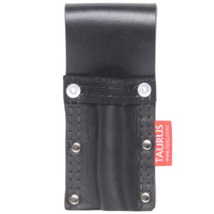 Taurus Tough Full Leather Single Tool Holder Folded Top Black