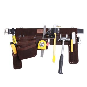 Taurus Tough Full Leather Hipster Tool Belt Apron RH Brown