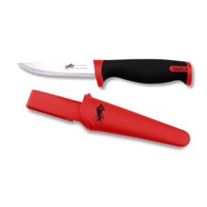 Taurus Tough Full Leather Outdoors Knife and Sheath Black