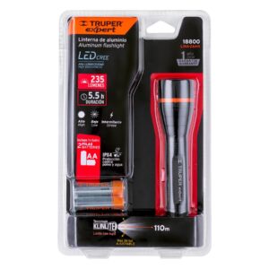 Truper Flashlight LED 2 AA cell 235/100 Lumin