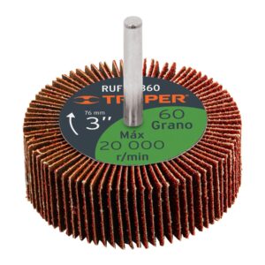 Truper Sanding Flap Wheel with 6.5 mm Shank 75 mm x 25 mm (replaces FLAP80X25)