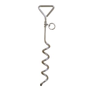 Taurus Tough Tie-Out Stake 9 mm x 430 mm Chrome Plated