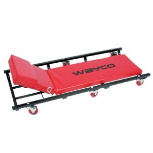 Wayco Steel Workshop Creeper - 6 wheels - with Adjustable Head Rest
