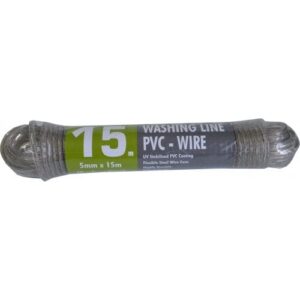 Xcel Clothes Line Wire Plastic Coated 5mm Clear 15m