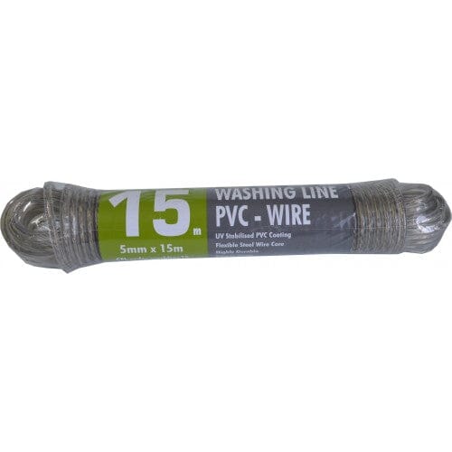 Xcel Clothes Line Wire Plastic Coated 5mm Clear 15m