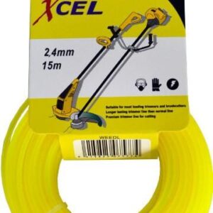 Xcel Weed Trimmer Line - Yellow 15m 2.4mm