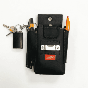 Taurus Tough Full Leather Warehouse Pouch Large Black