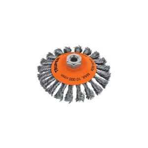 Truper Wire Wheel Brush Concave Twist Knot with 14mm Nut 125mm