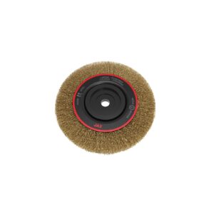 Jaz Wire Wheel Wide Face Crimped 250mm x 28mm x 0.3mm 6/Row - Multi Fit Bore - Coated Steel (WHEW-2506)