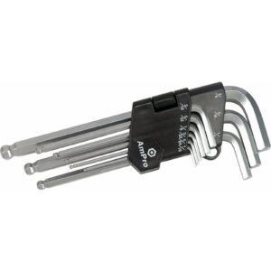 Ampro Ballpoint Hex Key Set Long 1/16"-3/8" 9-Piece
