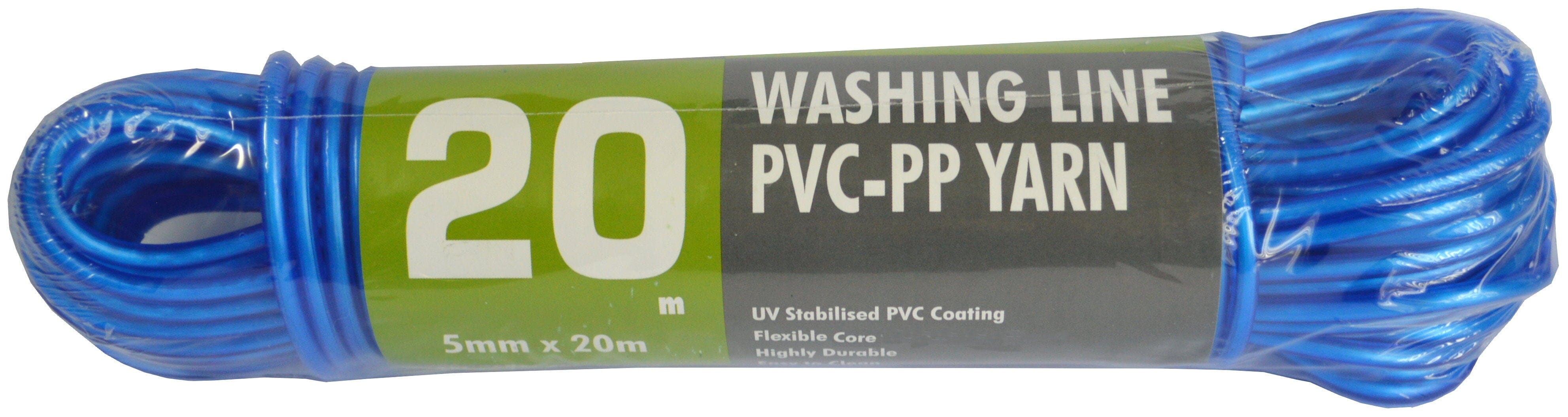 Xcel Clothes Line Poly/Plastic Coated 5mm Blue 20m