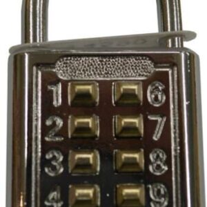 Tri-Circle Push Button Combination Padlock - #ZL40 40mm