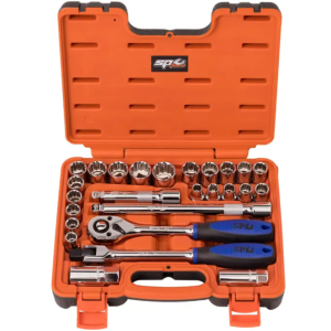 SOCKET SET - 1/2DR 12PT 26PC METRIC/SAE IN X-CASE