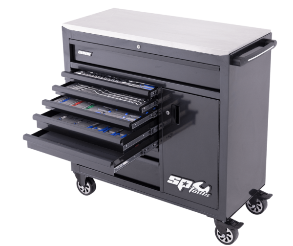TOOLKIT 336PC METRIC/SAE - SUMO SERIES ROLLER CABINET WITH SIDE CABINET 9 DRAWER BLACK