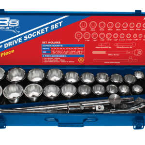 SOCKET SET - 888 3/4"DR 12PT 26PC METAL BOX