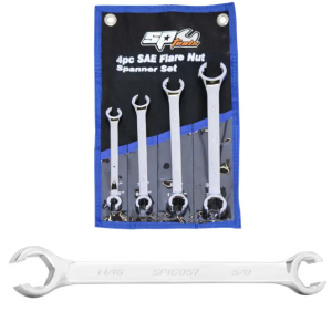SPANNER SET - FLARE NUT 4PC SAE