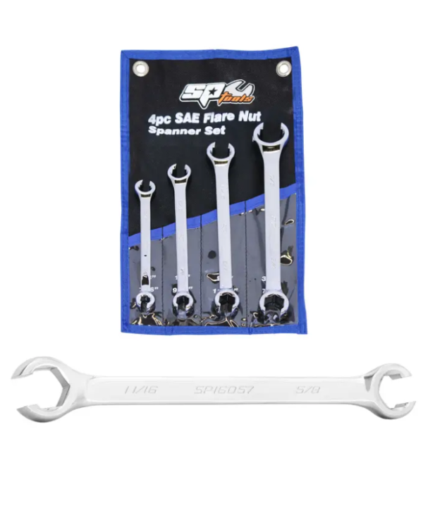 SPANNER SET - FLARE NUT 4PC SAE