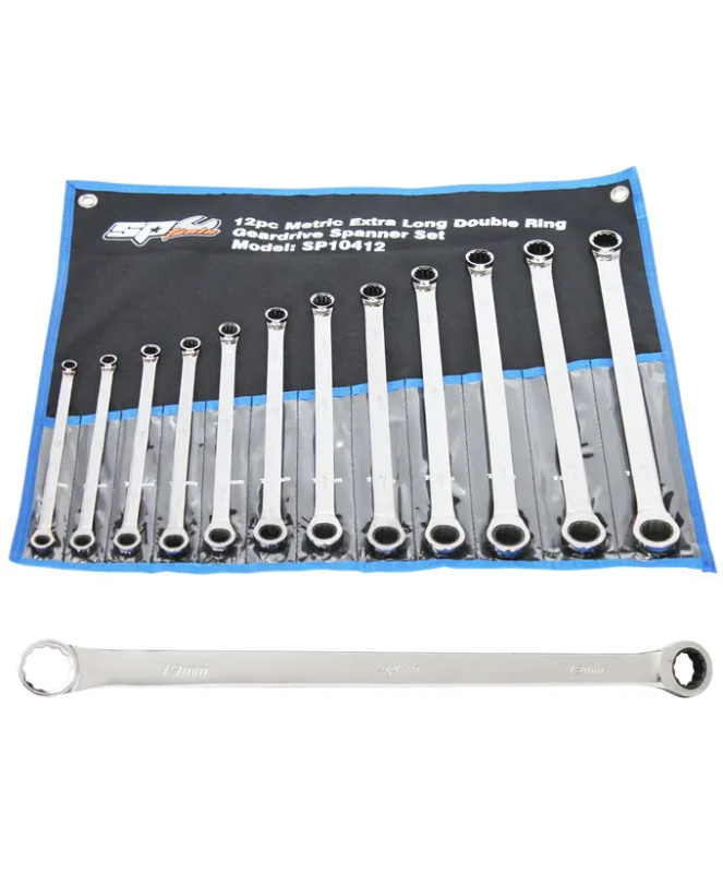SPANNER SET - DOUBLE RING GEARDRIVE 12PC METRIC