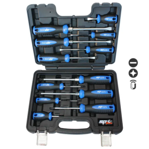 SCREWDRIVER SET 12PC PHILLIPS/SLOTTED IN CARRY CASE