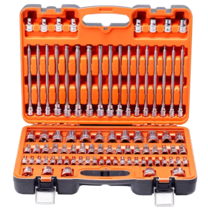 BIT SET - TECHNICIAN  1/4 - 3/8- 1/2"DR METRIC/SAE  HEX &TORX 84 PIECE