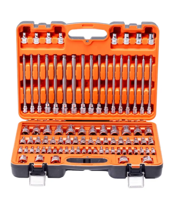 BIT SET - TECHNICIAN  1/4 - 3/8- 1/2"DR METRIC/SAE  HEX &TORX 84 PIECE