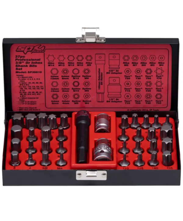 BIT SET - PROFESSIONAL 3/8 & 1/2 DR 37 PIECE