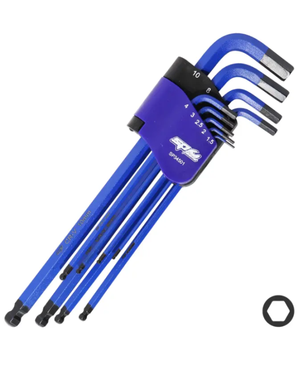 KEY SET 9PC SAE BALL DRIVE HEX