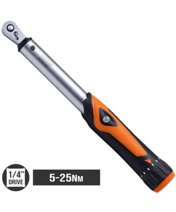 MEASURING - TORQUE WRENCH 1/4"DR 290MM 5-25NM 1.5-18FT/LBS