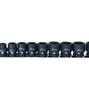 SOCKET RAIL IMPACT 3/8DR STUBBY 6PT METRIC 10PC