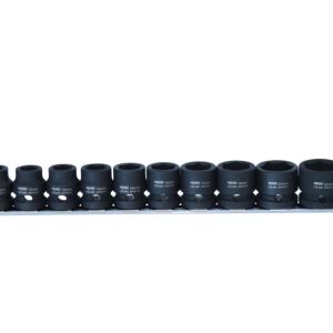 SOCKET RAIL IMPACT 1/2DR STUBBY 6PT 13PC METRIC