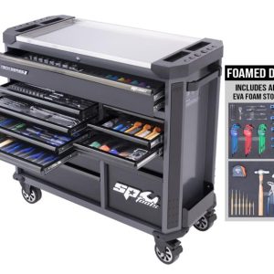 TOOLKIT 386PC METRIC - TECH SERIES ROLLER CABINET TRADE TECHNICIAN 13 DRAWER DIAMOND BLACK