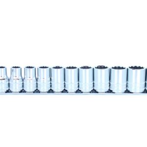 SOCKET RAIL 1/2DR 12PT 12PC METRIC